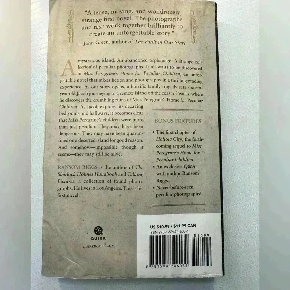 Miss Peregrine’s Home for Peculiar Children Book - Picture 2 of 2